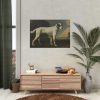 92408-139.jpg White Dog Painting By George Stubbs Poster