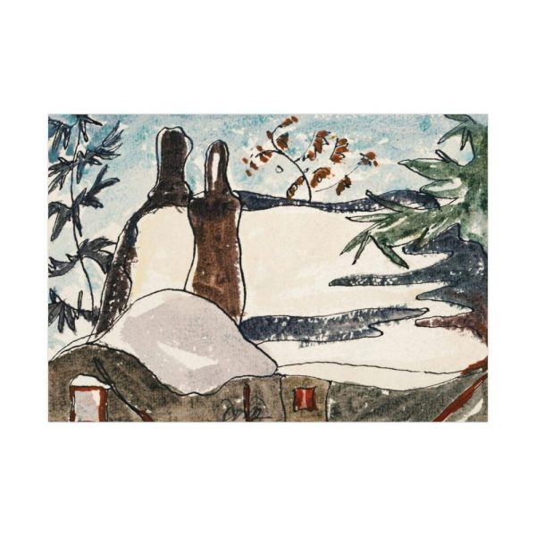 92408-147.jpg Snowy Rooftops and Trees by Arthur Dove Poster