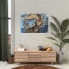 Abstract Texture in Light Brown and Blue Poster