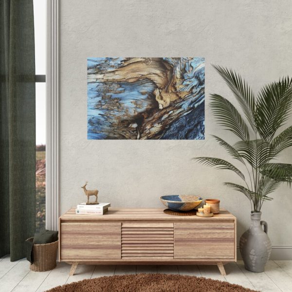 Abstract Texture in Light Brown and Blue Poster