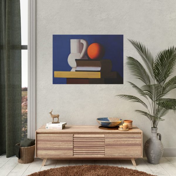 92408-268.jpg Arrangement with White Jug, Orange and Book by Vilhelm Lundstrøm Poster