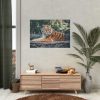 Tiger Sitting on Rock  Poster