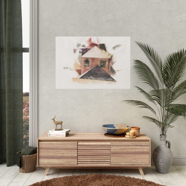 Houses with Red by Charles Demuth Poster