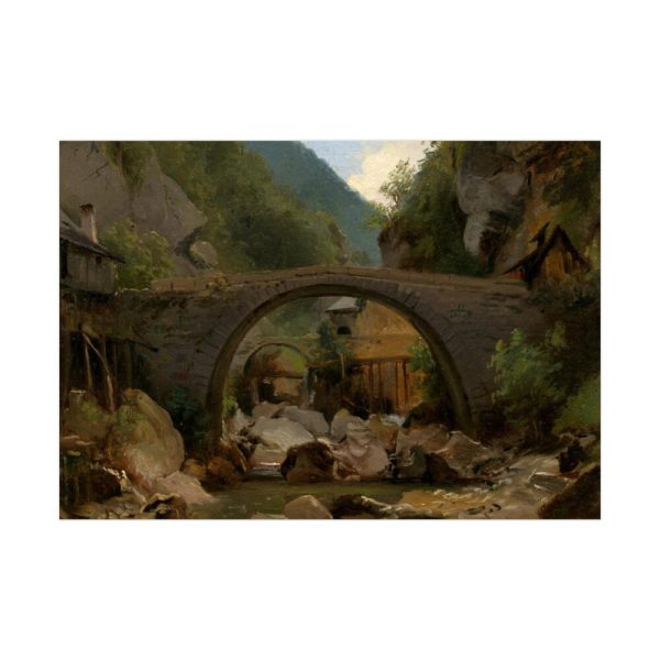 Mountain Stream in the Auvergne by Théodore Rousseau Poster