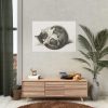 92408-337.jpg Rolled up Lying Sleeping Cat by Jean Bernard Poster