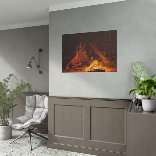 92408-35.jpg Camp Fire by Winslow Homer Poster