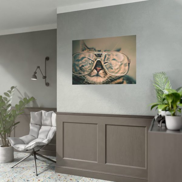 92408-350.jpg Cat Wearing Eyeglasses Poster