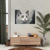 92408-355.jpg Cat with Green Blue Eyes Poster