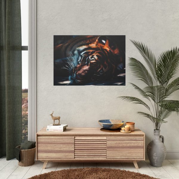 92408-388.jpg Close-up Tiger Head Resting in the Shade Poster