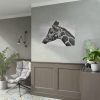 92408-398.jpg Black-and-White Photo of a Giraffe's Head Poster