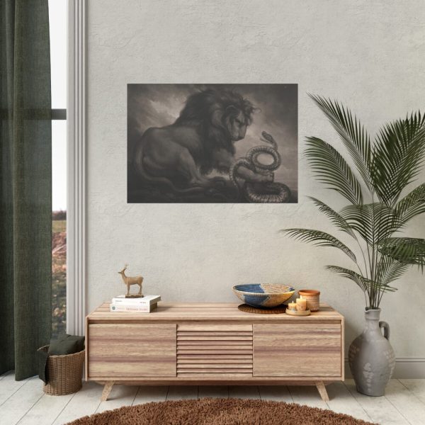 Lion and Snake by Samuel William Reynolds Poster