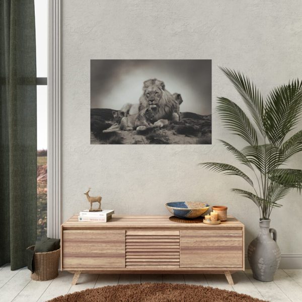 Lion with Cubs Poster