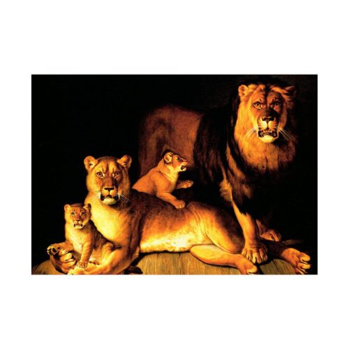 92408-438.jpg A Pride Of Lions by Jean Baptiste Huet Poster