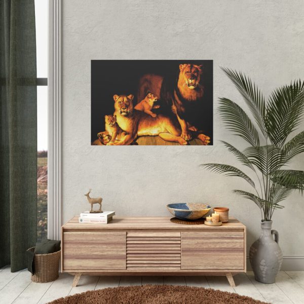 92408-439.jpg A Pride Of Lions by Jean Baptiste Huet Poster