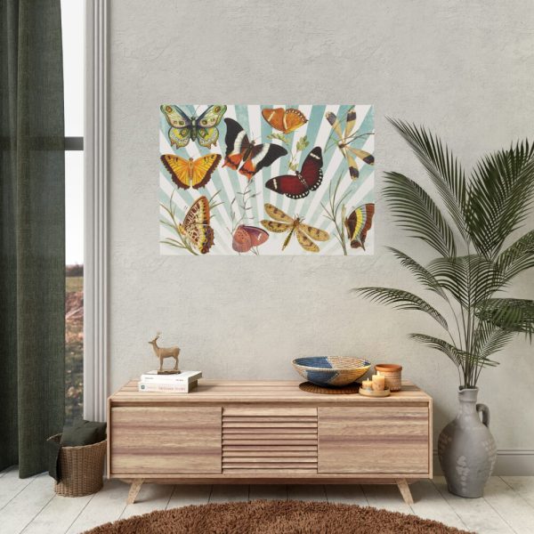 92408-499.jpg Butterfly Vintage Collage Sky Poster