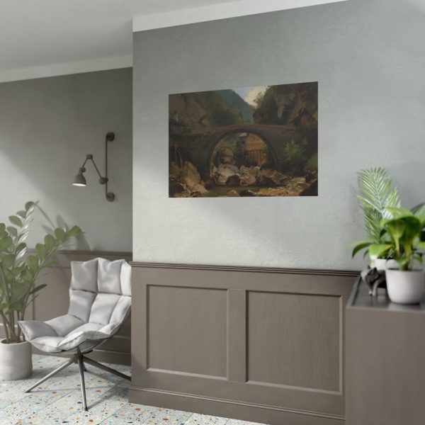 Mountain Stream in the Auvergne by Théodore Rousseau Poster