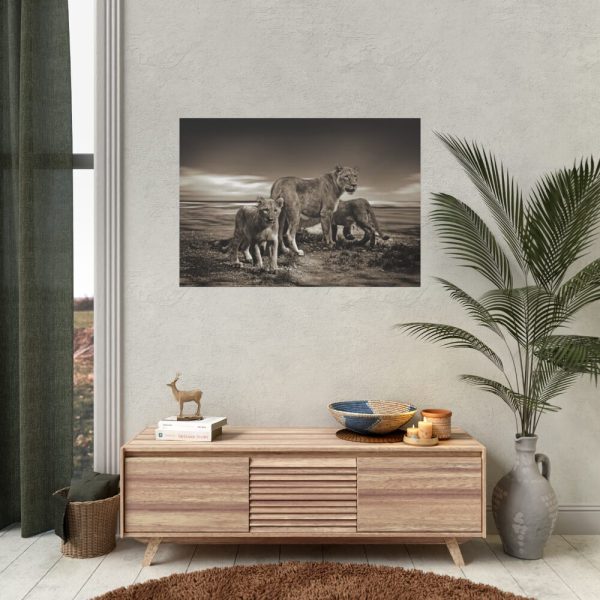 92408-505.jpg Lioness with Cubs Poster
