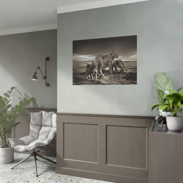 92408-506.jpg Lioness with Cubs Poster