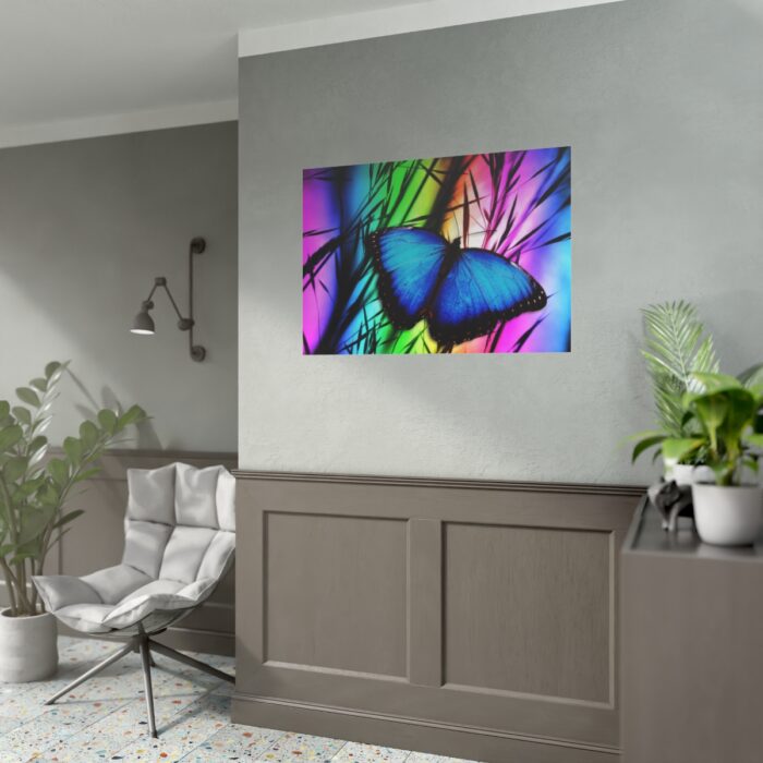Butterfly Blue Insect Poster - Image 3