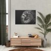 Male Lion Head Closeup Poster