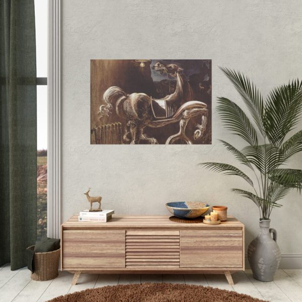 92408-73.jpg Debris of an Automobile Giving Birth to a Blind Horse Biting a Telephone Poster