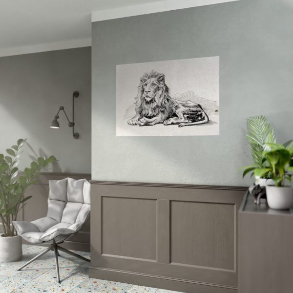 92409-103.jpg Vintage Lion Illustration by Albert Edelfelt Poster