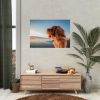 92409-126.jpg Brown Puppy on the Beach Poster