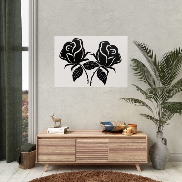 92409-204.jpg Rose Flower Drawing Poster