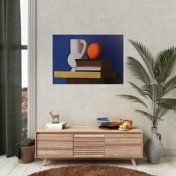 92409-270.jpg Arrangement with White Jug, Orange and Book by Vilhelm Lundstrøm Poster