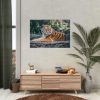 Tiger Sitting on Rock  Poster