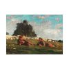 Boy and Girl in a Field with Sheep by Winslow Homer Poster