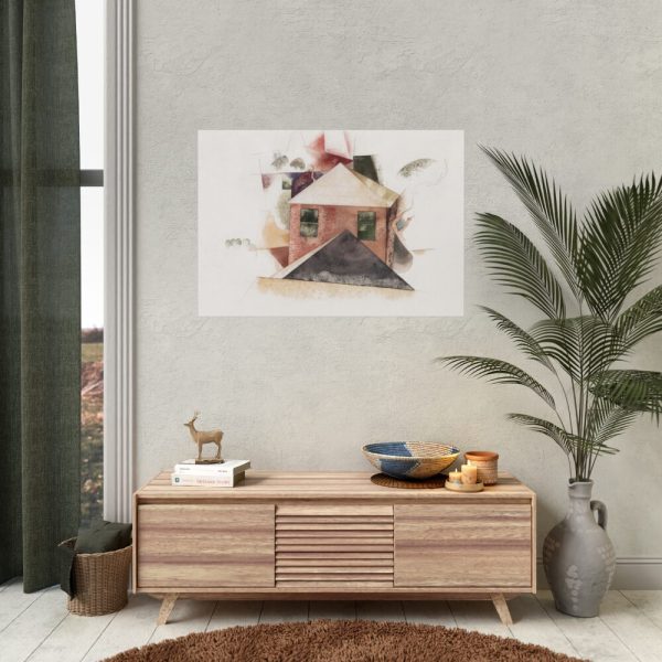 Houses with Red by Charles Demuth Poster
