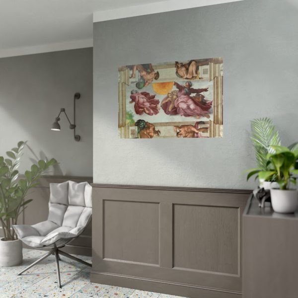 92409-337.jpg The Creation of the Sun and the Moon by Michelangelo Buonarroti Poster
