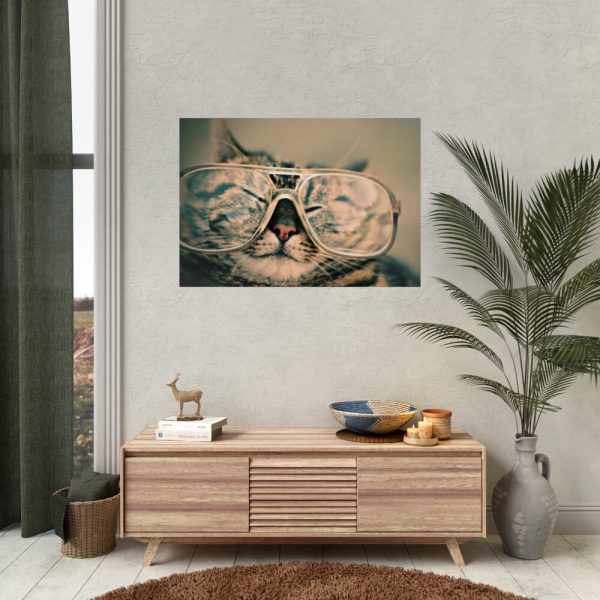 92409-351.jpg Cat Wearing Eyeglasses Poster