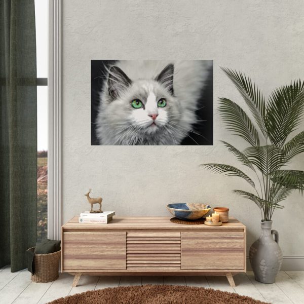 92409-357.jpg Cat with Green Blue Eyes Poster