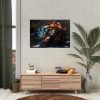 92409-390.jpg Close-up Tiger Head Resting in the Shade Poster