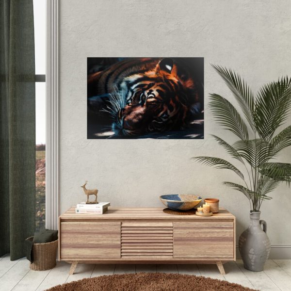 92409-390.jpg Close-up Tiger Head Resting in the Shade Poster