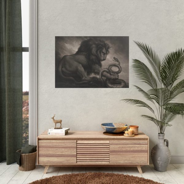 Lion and Snake by Samuel William Reynolds Poster