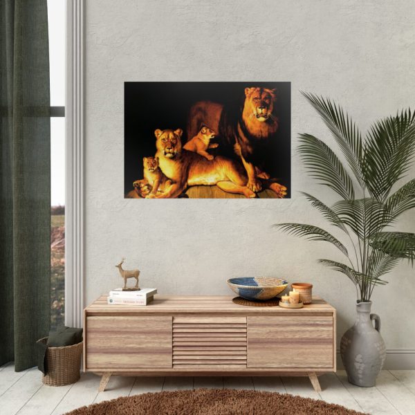 92409-441.jpg A Pride Of Lions by Jean Baptiste Huet Poster