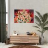 Lilies Salmon Lirios Flowers Poster