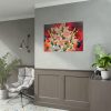 Lilies Salmon Lirios Flowers Poster