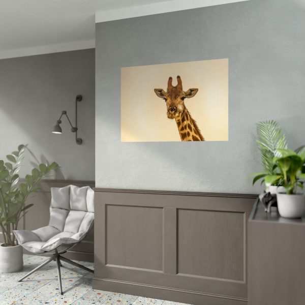 92409-472.jpg A Close up Geoffrey The Giraffe Poster