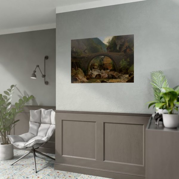 Mountain Stream in the Auvergne by Théodore Rousseau Poster