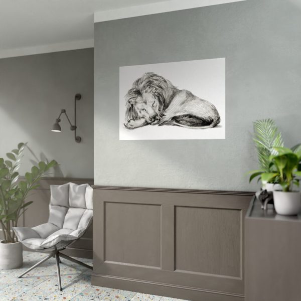 92409-50.jpg Lying Lion by Jean Bernard Poster