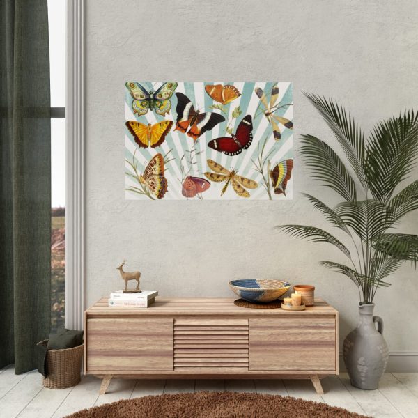 92409-501.jpg Butterfly Vintage Collage Sky Poster