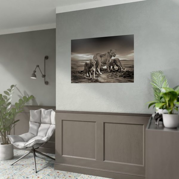 92409-508.jpg Lioness with Cubs Poster