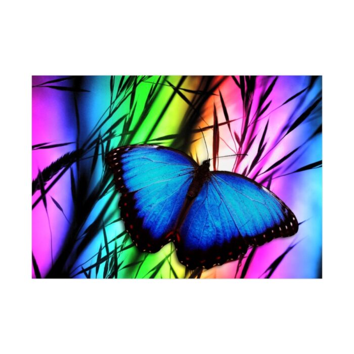 Butterfly Blue Insect Poster - Image 4