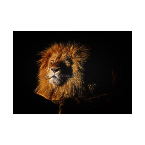 Glowing Lion Poster