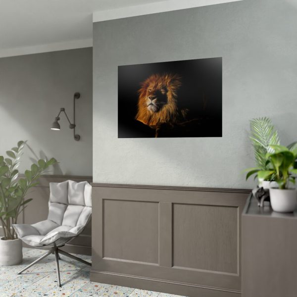 Glowing Lion Poster