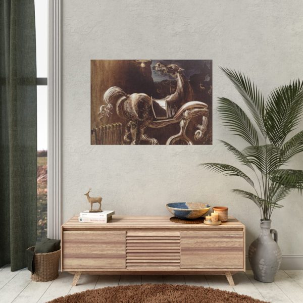 92409-73.jpg Debris of an Automobile Giving Birth to a Blind Horse Biting a Telephone Poster